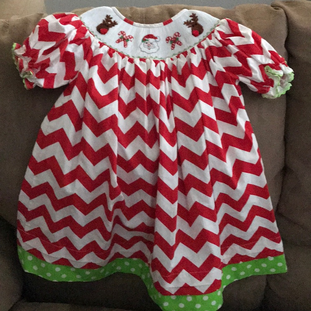 Christmas smocked dress